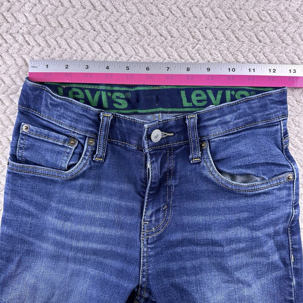 Levis 511 Skinny Blue Jeans Youth Boys Size 14 Reg 27x29 Adjustable Waist - Picture 6 of 12
